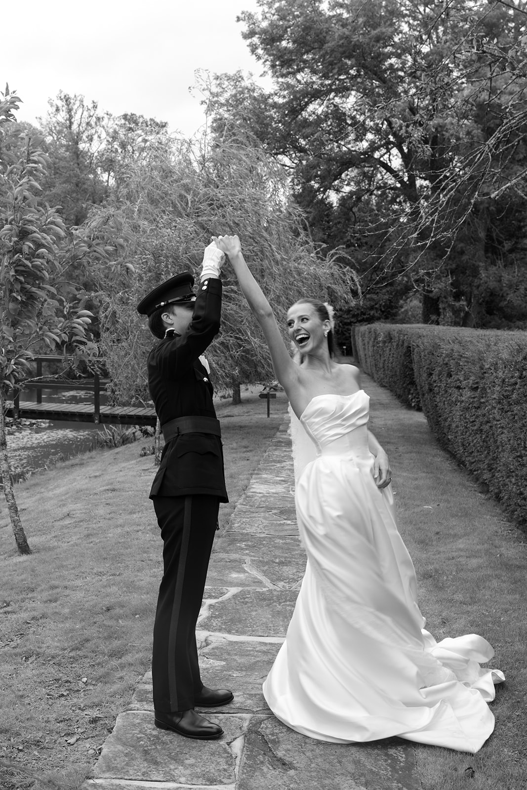 Real Bride in Noon A-line ballgown satin mikado clean wedding dress